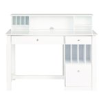 Front Zoom. Walker Edison - 48" Wood Home Office Storage Computer Desk with Hutch - White.