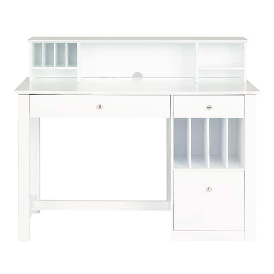 Koge Hutch 1 Drawer 800mm Desk Oak White Officeworks