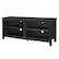Left. Walker Edison - Modern 58" Wood Open Storage TV Stand for Most TVs up to 65" - Black.