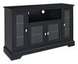 Walker Edison - Highboy TV Stand for Flat-Panel TVs Up to 55" - Black - Larger Front