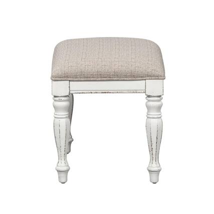 Front. Liberty Furniture Industries - Magnolia Manor Accent Bench in Antique White - White.