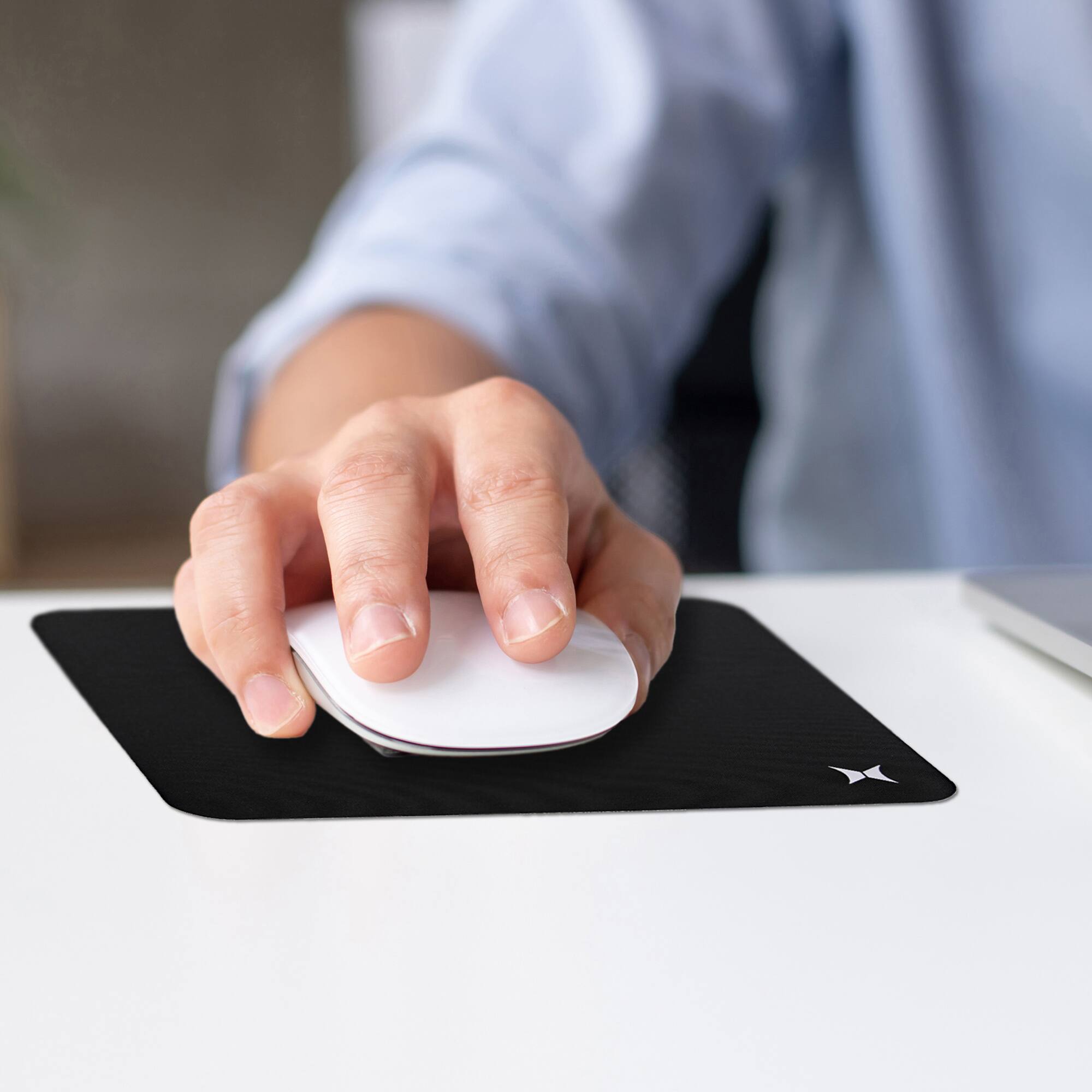 Angle. Xtreme - Mouse Pad With Rubber Base, Non-Slip Surface Provide Smooth/Steady Movement - Black.