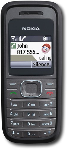  T-Mobile - Nokia 1208 No-Contract Cell Phone - Black