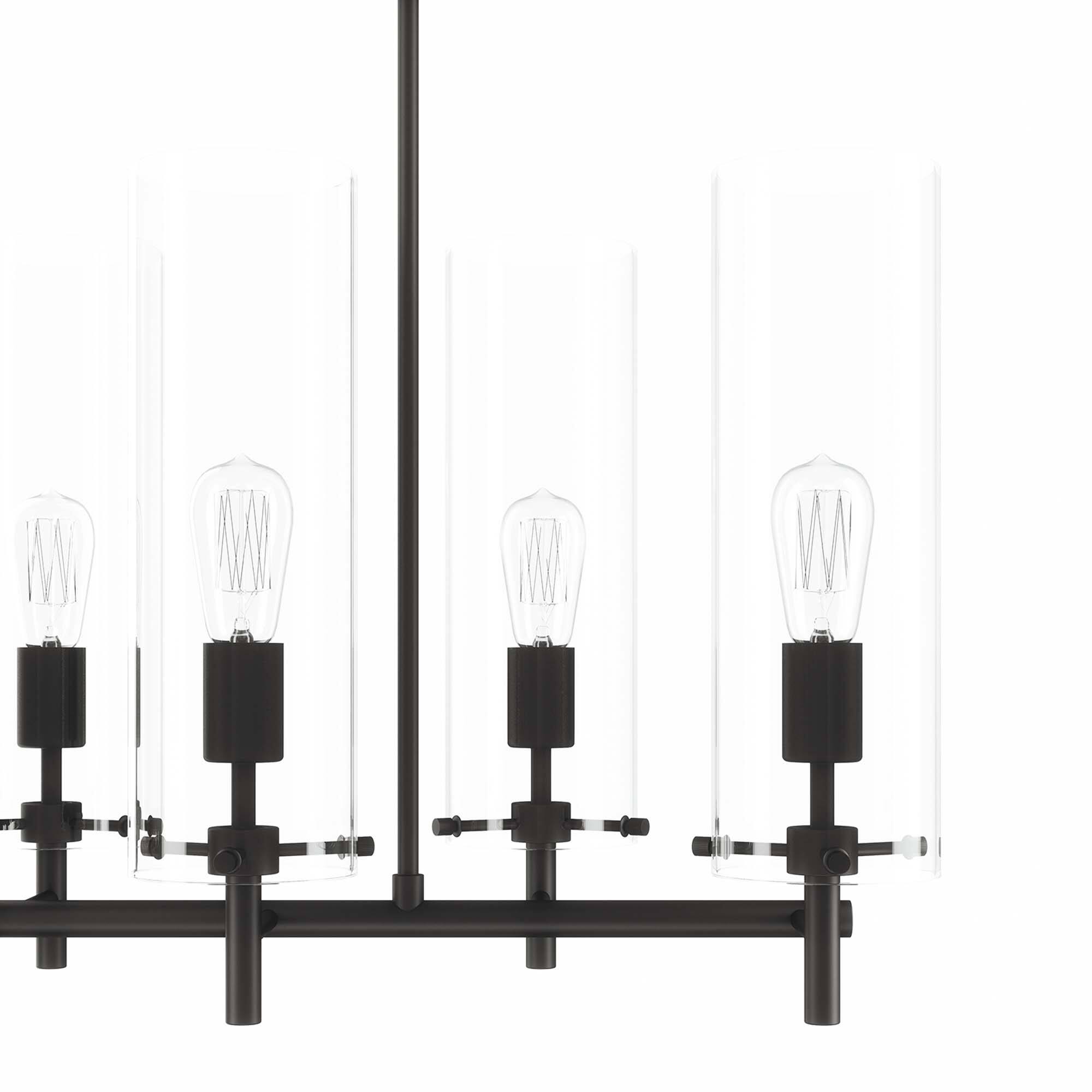 Alt View 5. Modway - Skylark 6-Light Chandelier by Modway - Clear Black.