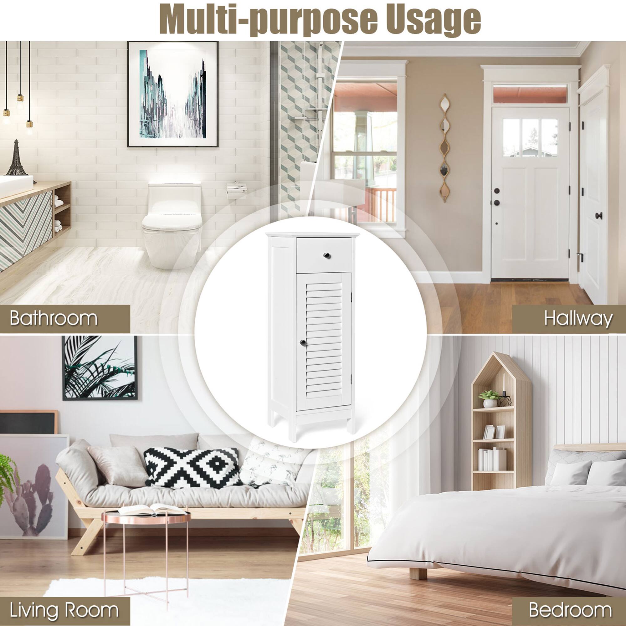 Multi-purpose Usage

Bathroom
Hallway
Living Room
Bedroom
