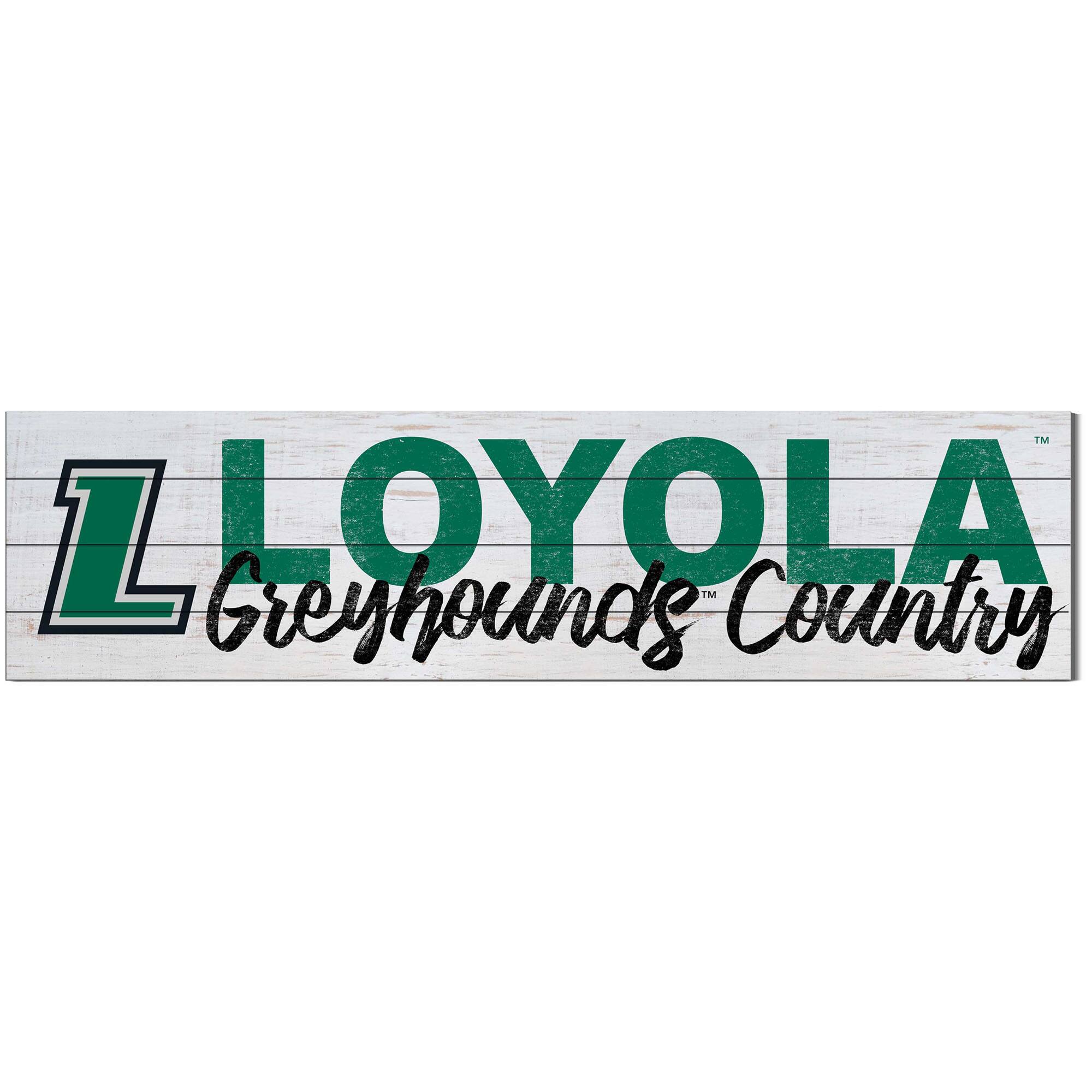 Loyola Greyhounds 10'' x 40'' Logo Sign