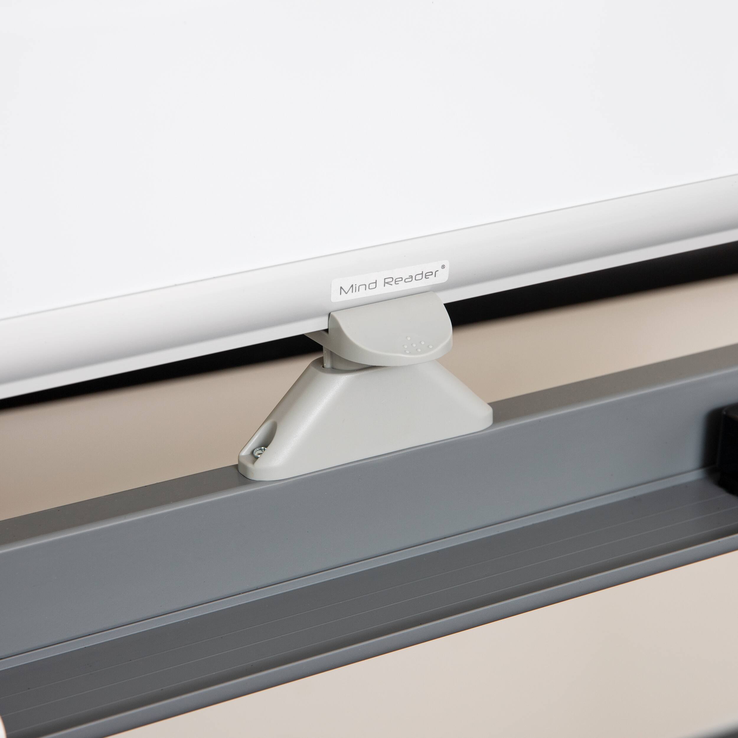 Alt View 14. Mind Reader - Rolling Double-Sided Dry Erase Magnetic Board, Board Size: 47 x 35.5, Overall Size 49.5"L x 21"W x 73.5"H - White.