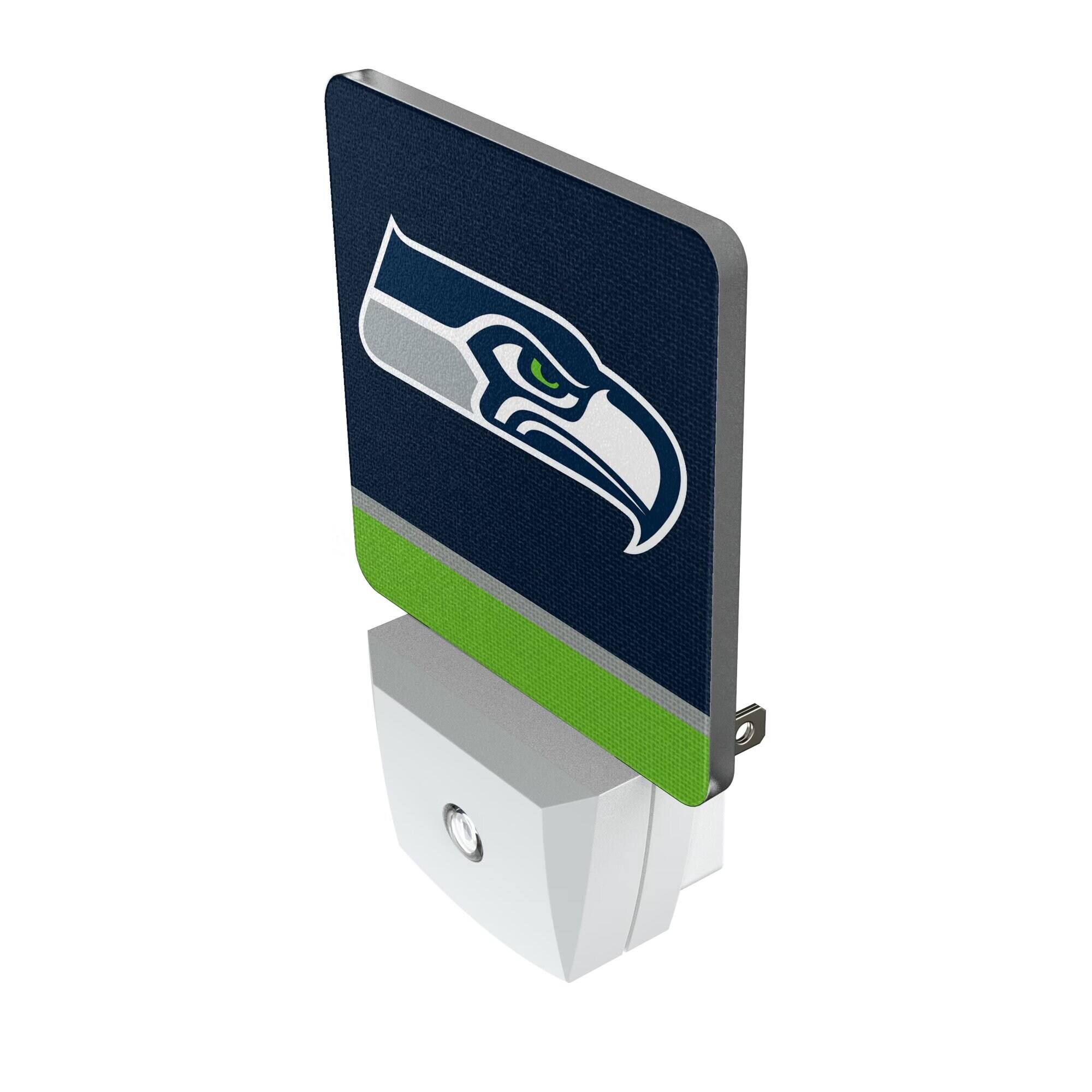 Alt View 1. Keyscaper - Seattle Seahawks Stripe Design Nightlight 2-Pack - Multicolor.