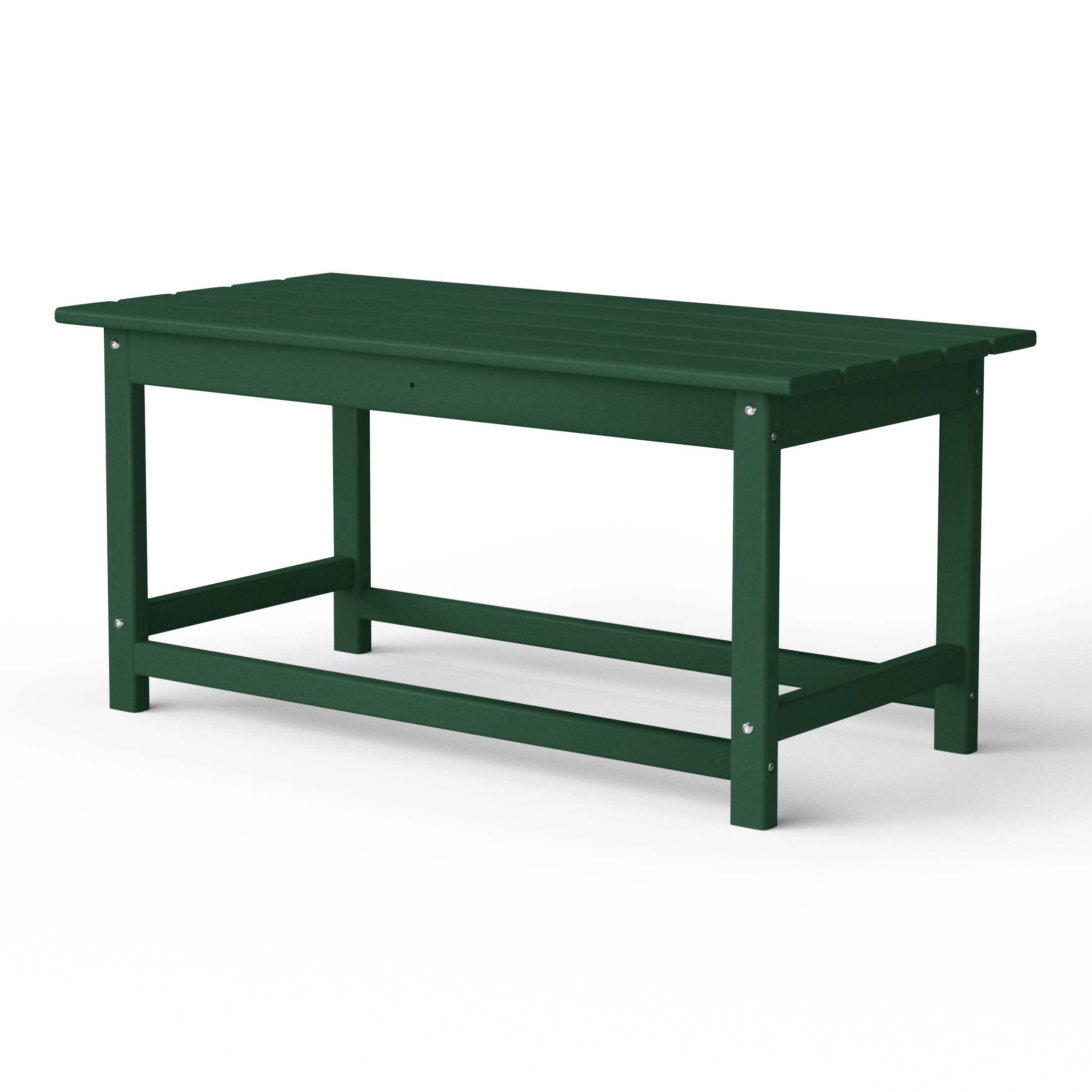 Back. WestinTrends - WestinTrends Malibu 35" length outdoor Coffee table for Adirondack chair - Dark Green.