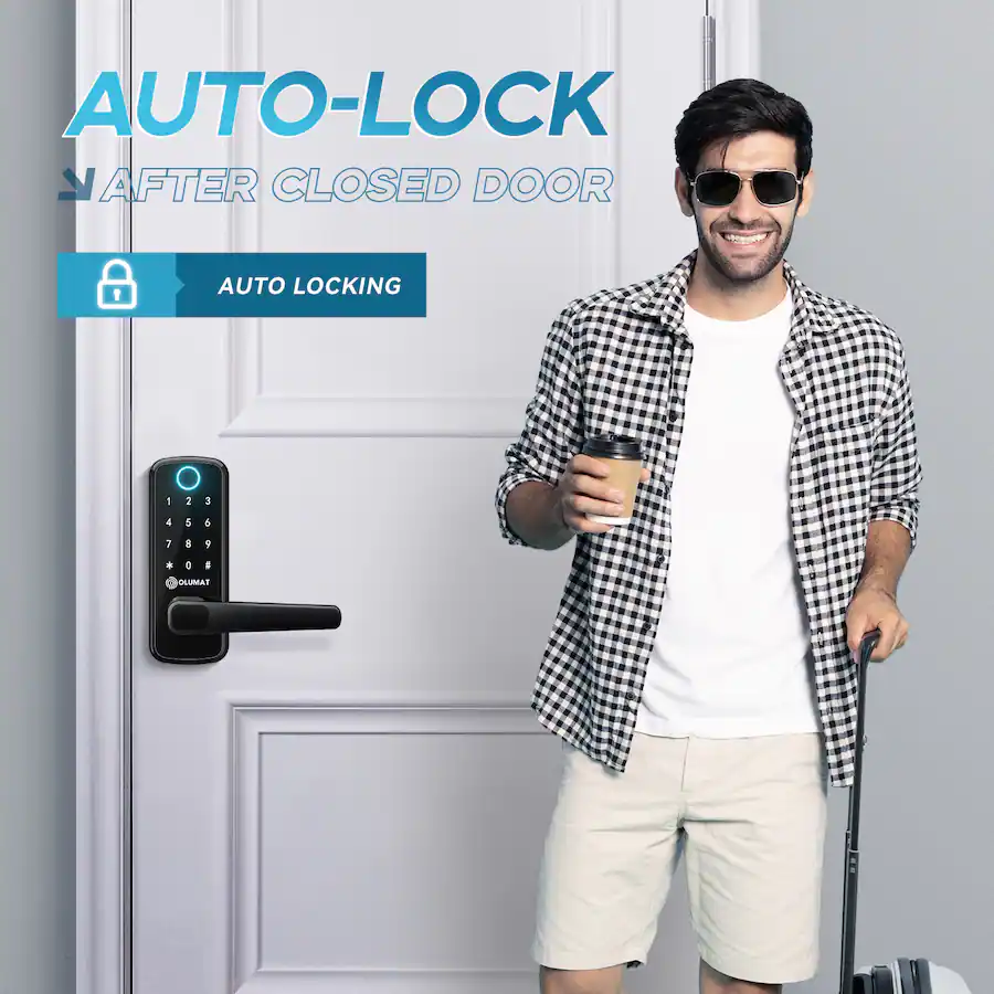 Olumat Keyless Entry Smart Lock with Fingerprint & Keypad | App Control ...