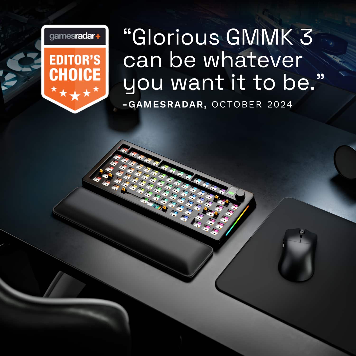 "Glorious GMMK 3 Editor's Choice can be whatever you want it to be." - GamesRadar, October 2024