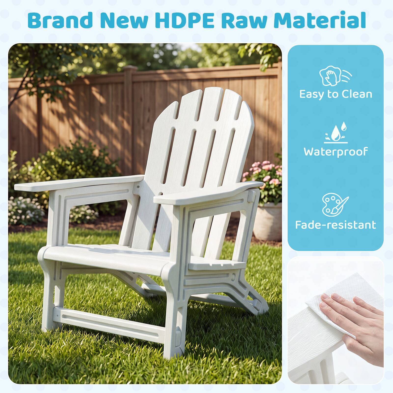 Brand New HDPE Raw Material

- Easy to Clean
- Waterproof
- Fade-resistant
