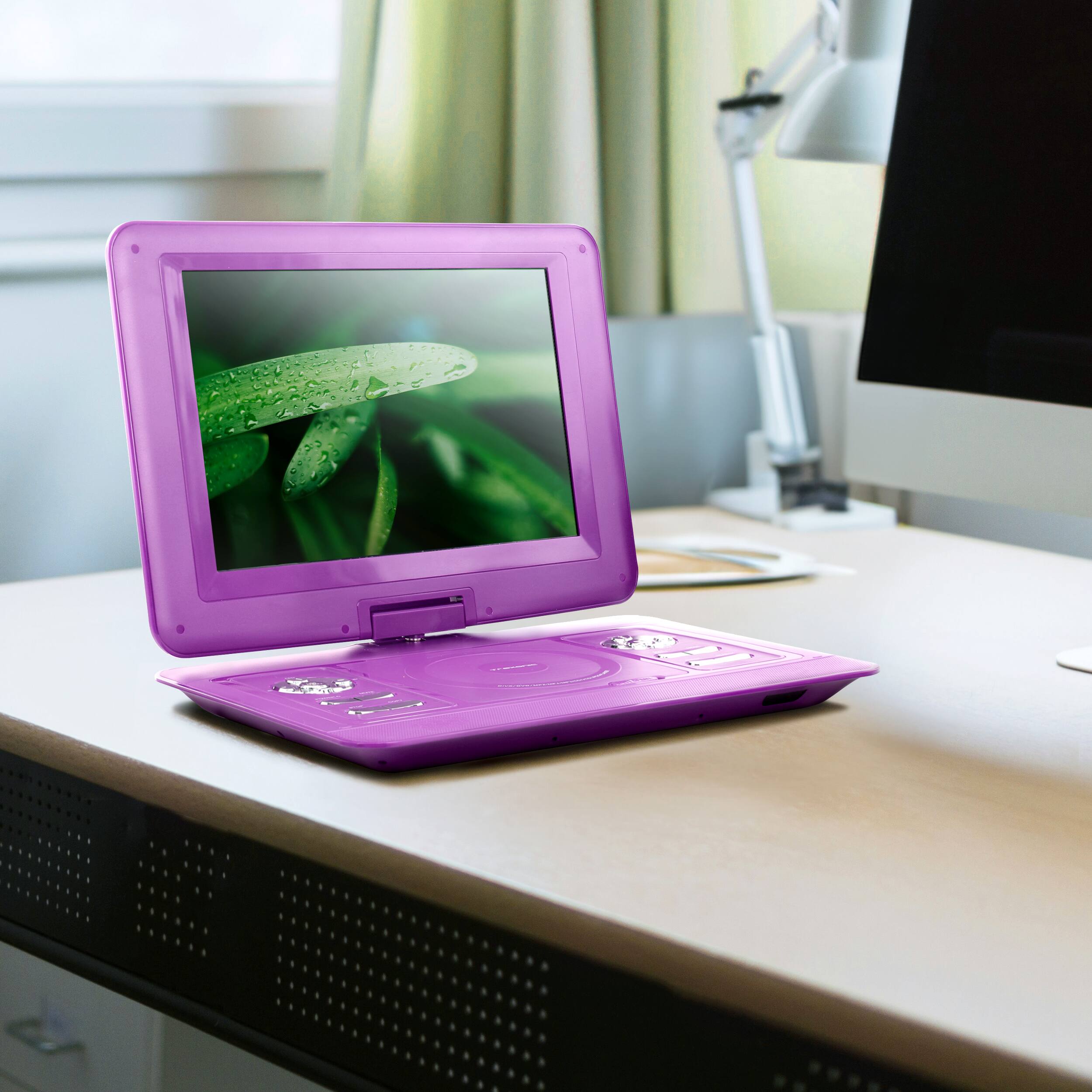 Alt View 2. Trexonic - 13.3 Inch Portable TV DVD Player with Color TFT LED Screen and USB/HD/AV Inputs - Purple.