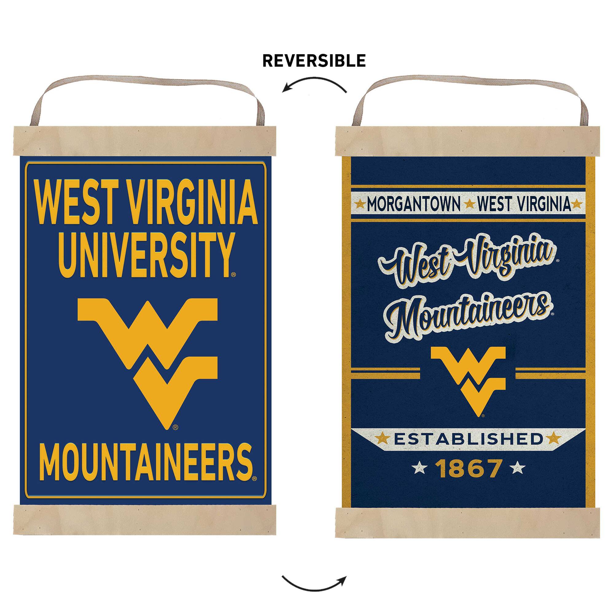 Reversible West Virginia University. W Mountaineers. Morgantown West Virginia. West Virginia Mountaineers. W Established 1867