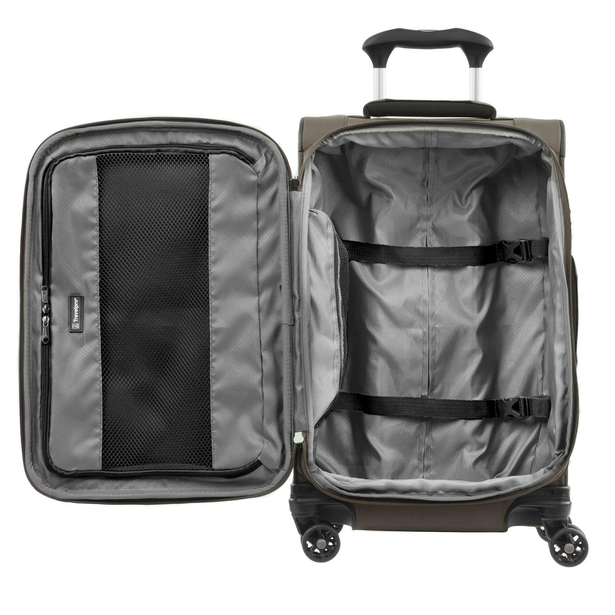 Angle. Travelpro - Travelpro Tourlite Softside Expandable Luggage 21" Carry On Spinner - Espresso.