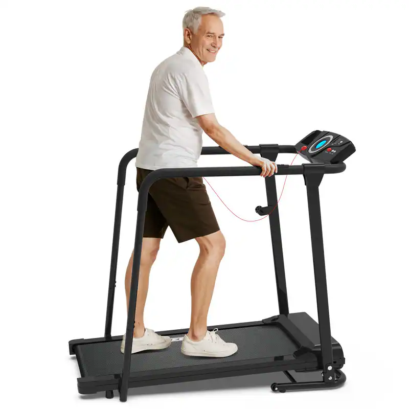 Redliro Walking Treadmill with Long Handrails 300lbs Capacity