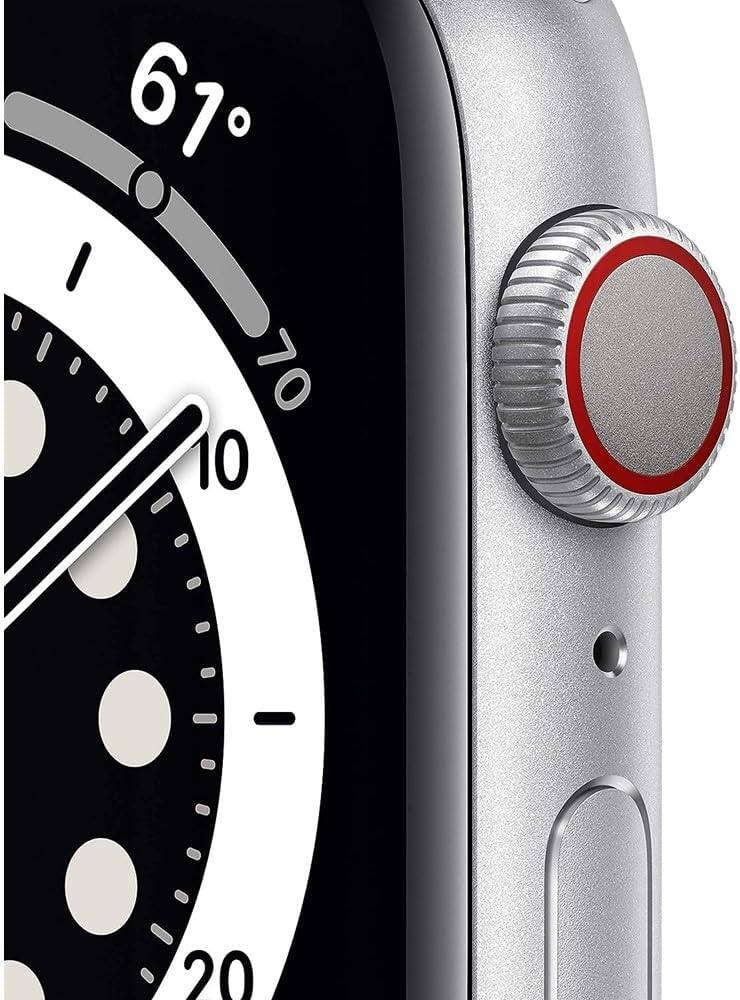 Angle. Apple - Refurbished Watch Series 6 Aluminum 40mm A2291 (GPS Only, No Cellular) - Silver.