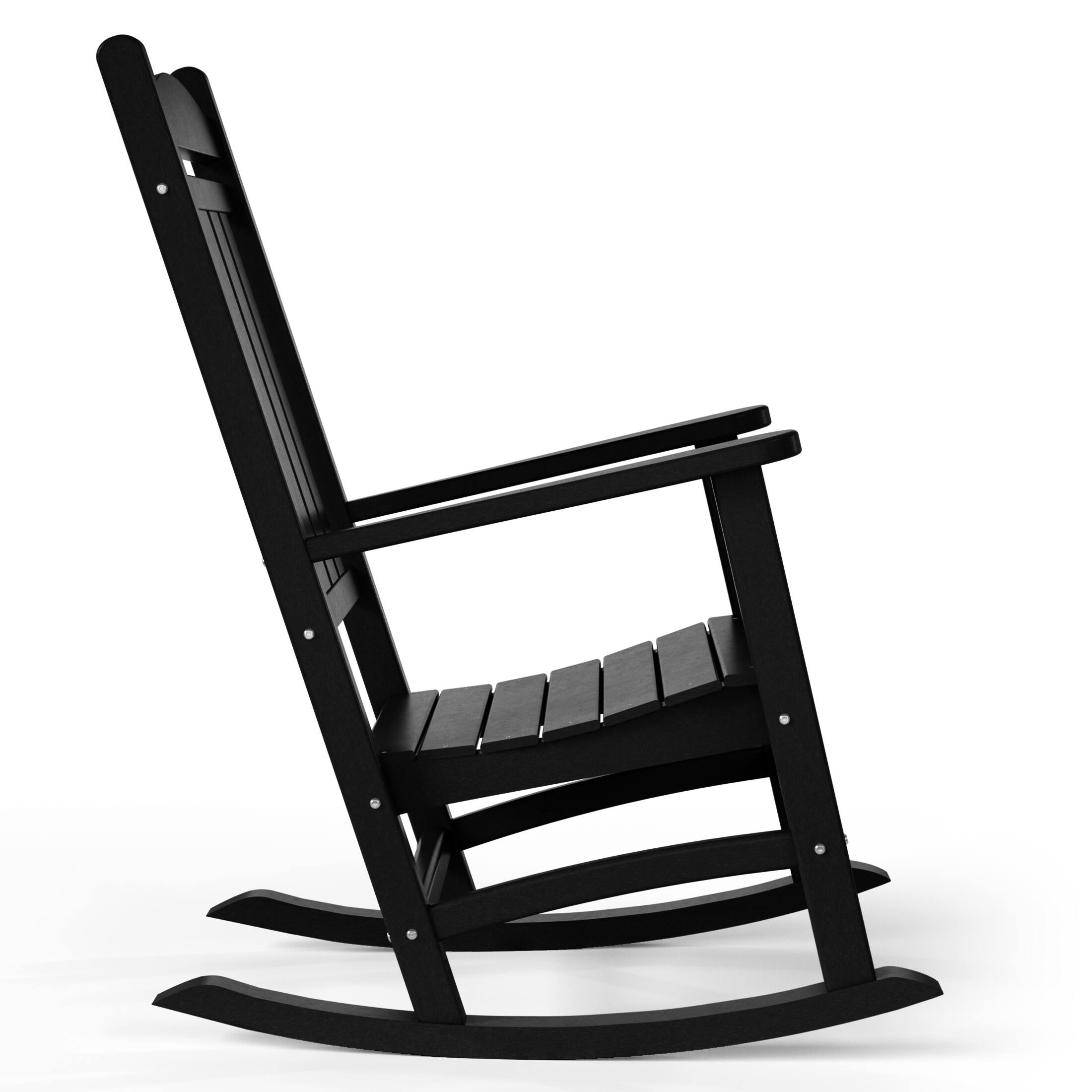 Left. WestinTrends - WestinTrends Malibu Outdoor / Patio rocking chair - Black.