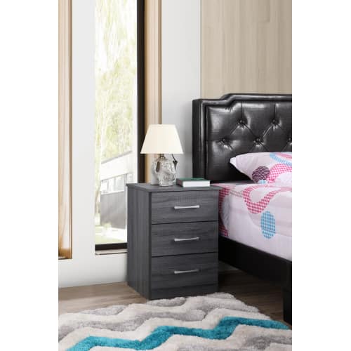 Tiramisubest - Contemporary Nightstand with Space-Saving Design - Gray