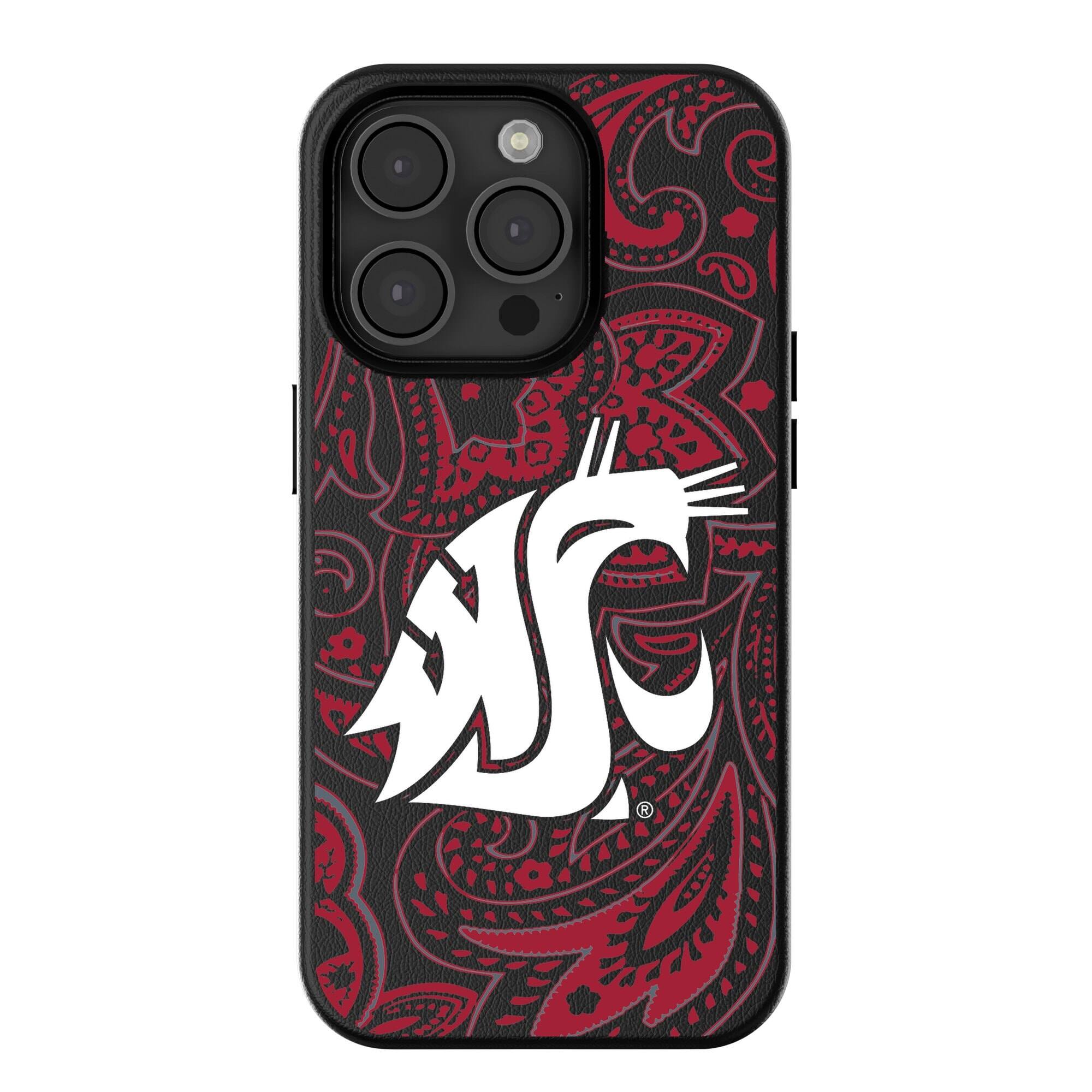 Keyscaper - NCAA - Washington State Cougars Paisley iPhone Magnetic Bump Case - 15 Pro Max - Black price history on PriceWatchPro