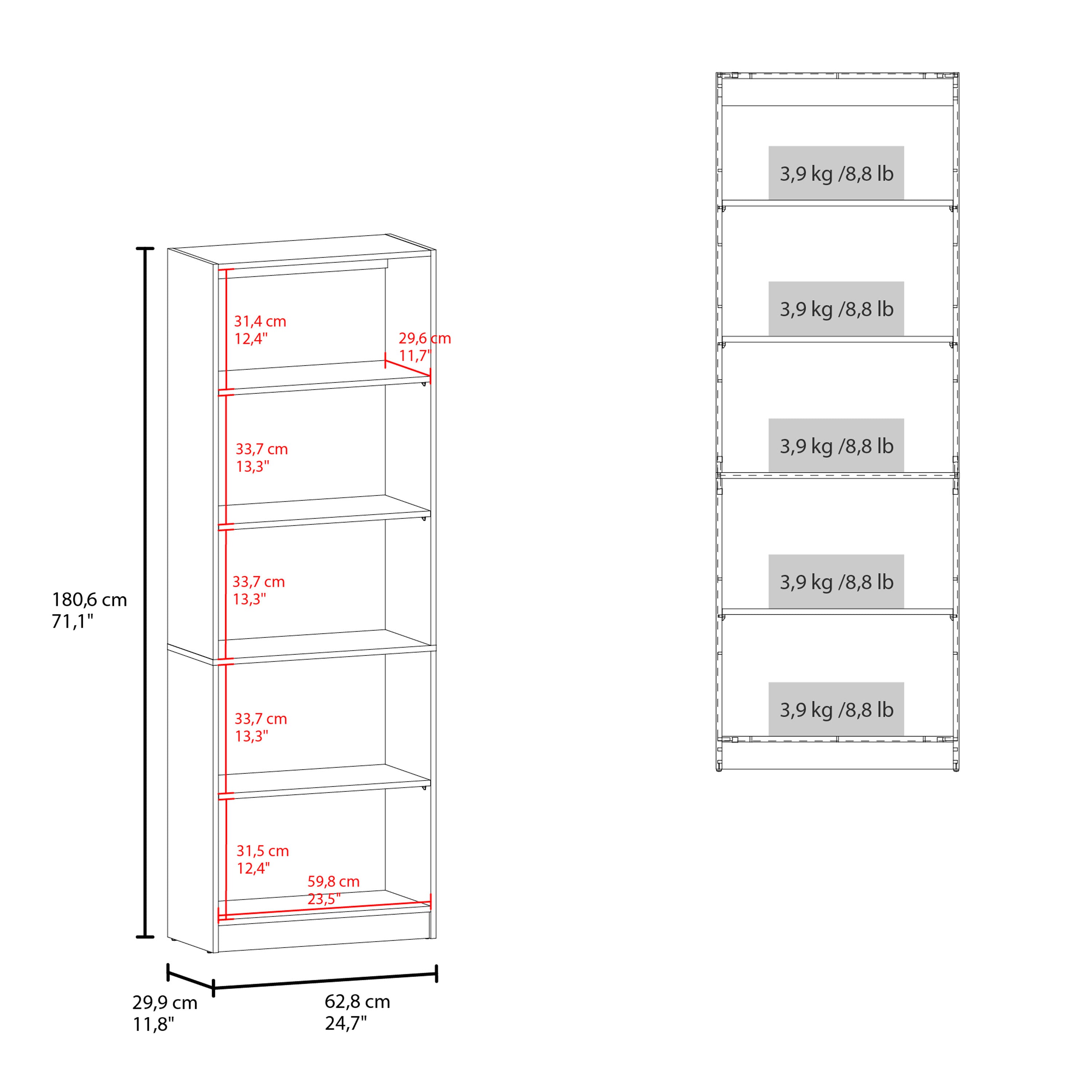 3,9 kg /8,8 lb
31,4 cm 12,4"
29,6 cm 11,7"
3,9 kg /8,8 lb
33,7 cm 13,3"
3,9 kg /8,8 lb
180,6 cm 71,1"
33,7 cm 13,3"
3,9 kg /8,8 lb
33,7 cm 13,3"
3,9 kg /8,8 lb
31,5 cm 12,4"
59,8 cm 23,5"
29,9 cm 11,8"
62,8 cm 24,7"