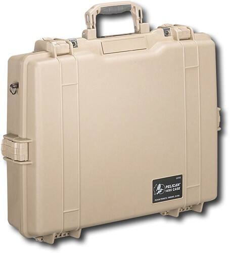 Angle Standard. Pelican - Hardshell Laptop Case - Desert Tan.