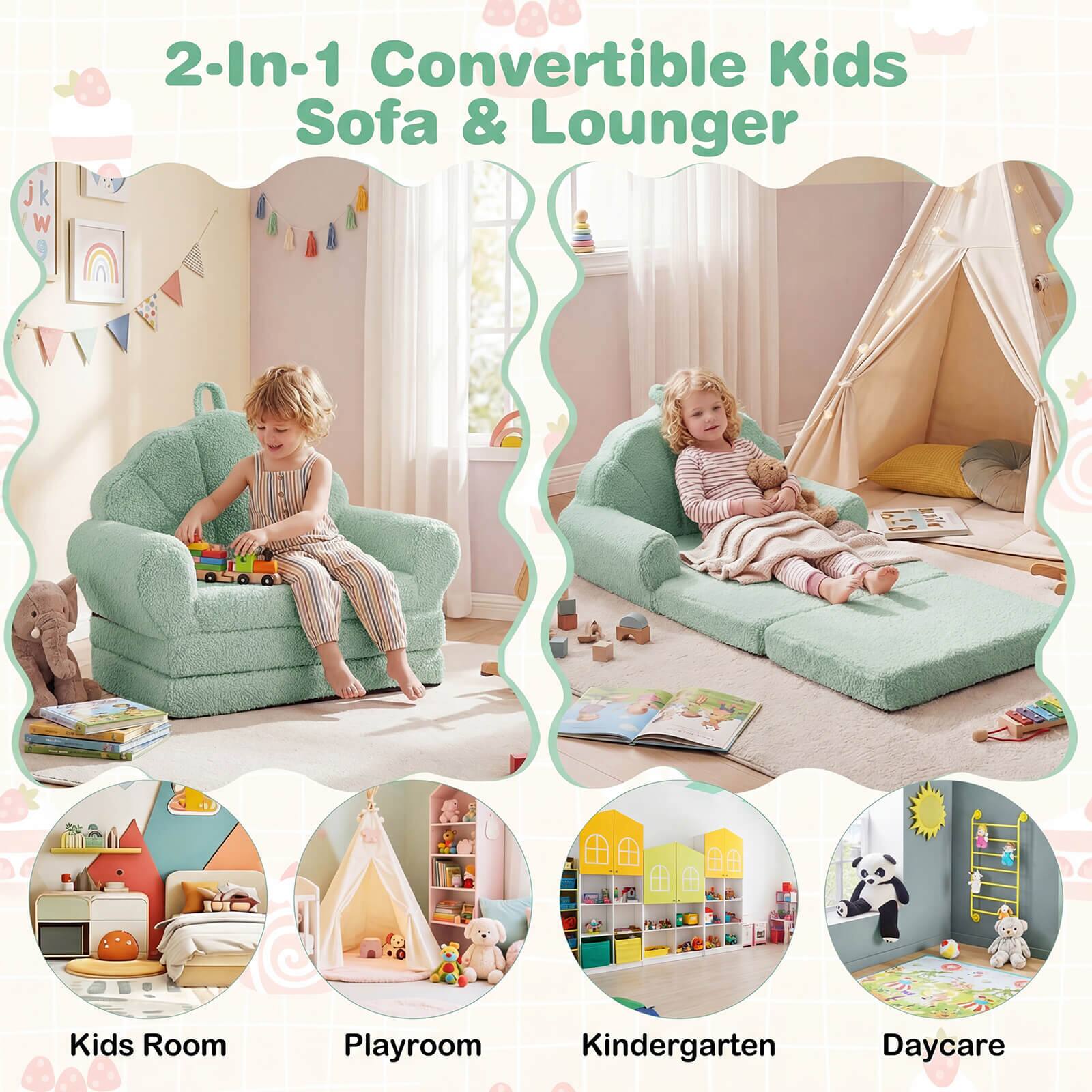 2-In-1 Convertible Kids Sofa & Lounger

Kids Room  
Playroom  
Kindergarten  
Daycare