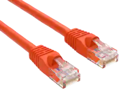 Cable Leader - Cat 5e Ethernet Cable, 24 AWG Snagless RJ45 Patch, Gigabit for Router, Gaming Console, PC, Printer - Orange