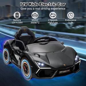 12V Kids Electric Car  
Give you a real driving experience  

- Battery: 12V 4.5AH  
- Motor: 390W*2  
- 2 Speeds: High/Low  
- Endurance: 1-2h