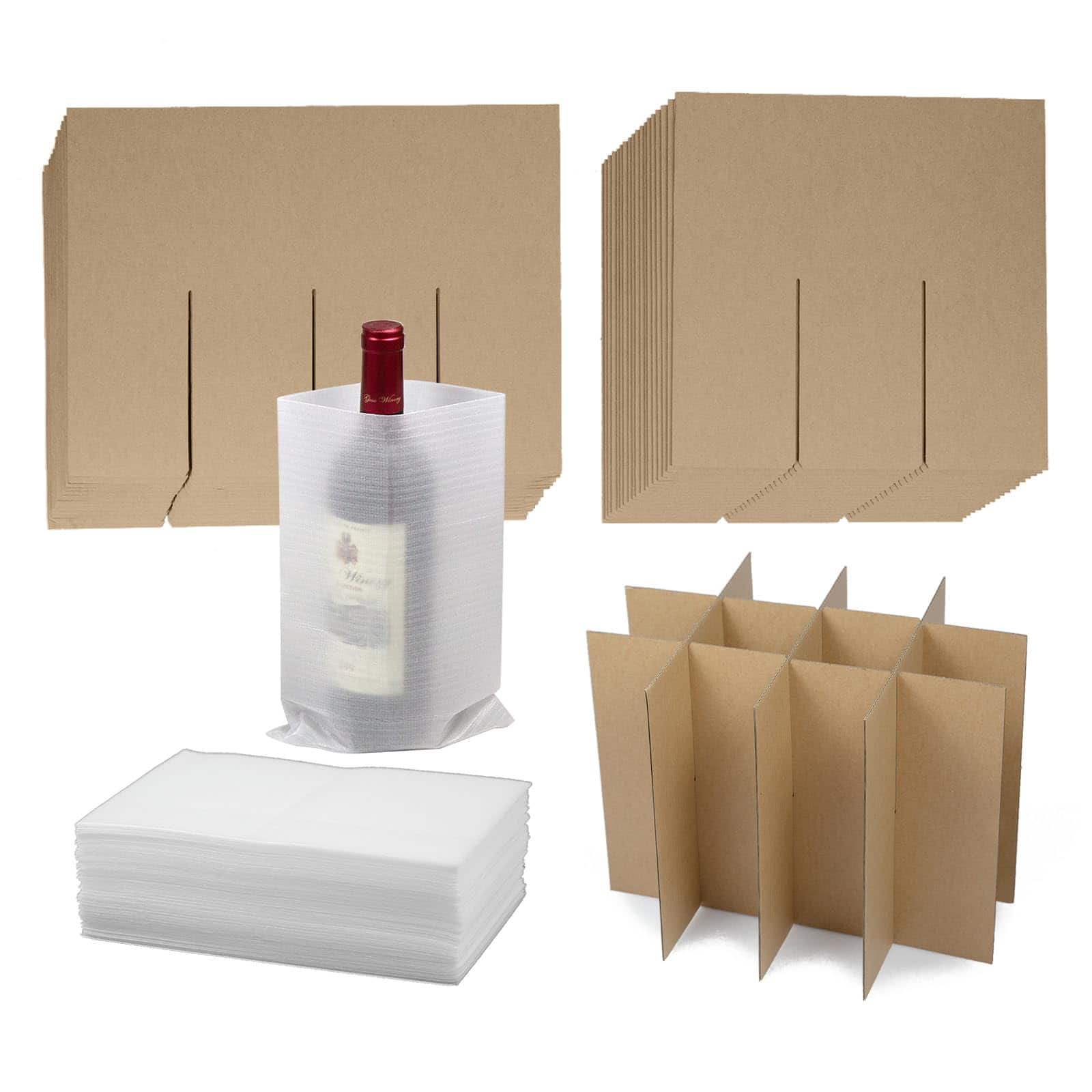 Paradigms Interiors - Glass Divider Kits For Moving Boxes Kitchen Dish Packing Kit With 36 Foam Pouches Fits In Box Shipping box - 6 set with 72 foams