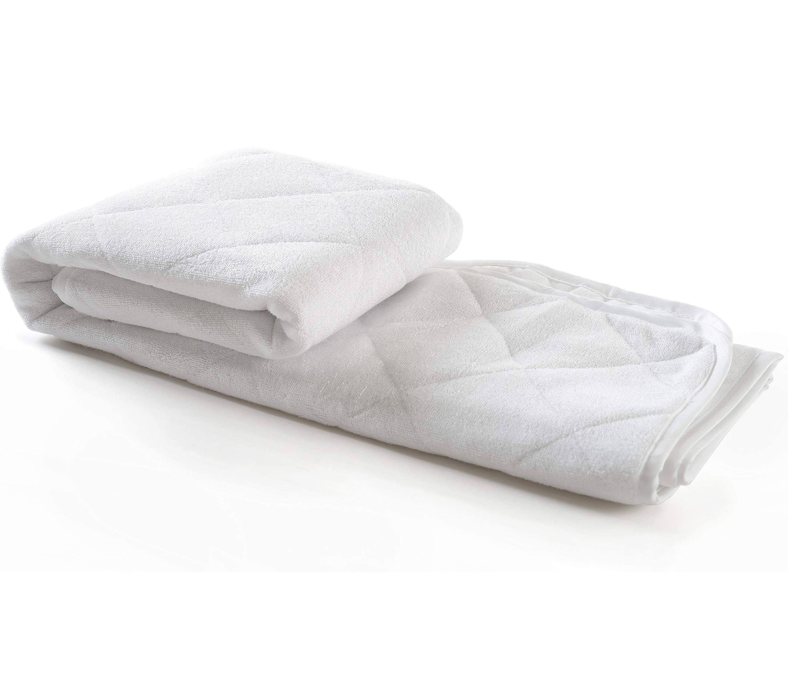 Angle. Cheer Collection - Waterproof Mattress Protector, Absorbent Mattress Cover, Washable Bed Pads for Adults, Breathable & Soft Rayon from - White.
