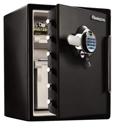 Front. SentrySafe - 2.0 Cu. Ft. Fire- and Water-Resistant XXL Safe with Biometric Lock - Charcoal Gray.
