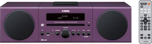 Front. Yamaha - 30W Micro Component Bluetooth Wireless System with Apple® iPod®/iPhone® Dock - Purple.