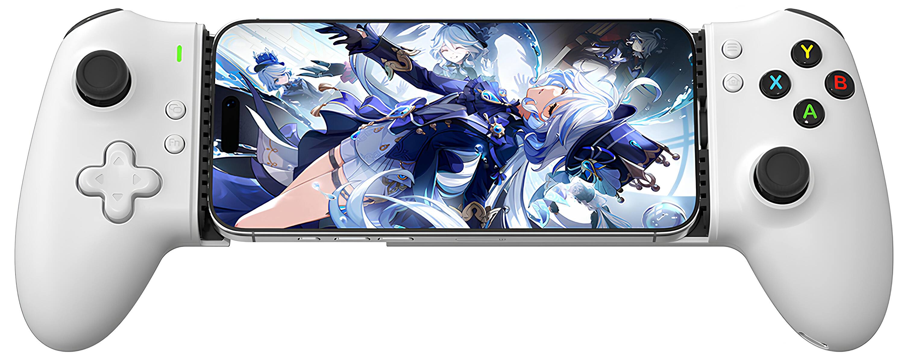 Front. Zike - Z331 USB-C Mobile Gaming Controller for Android and iPhone 16/15 Series - White.