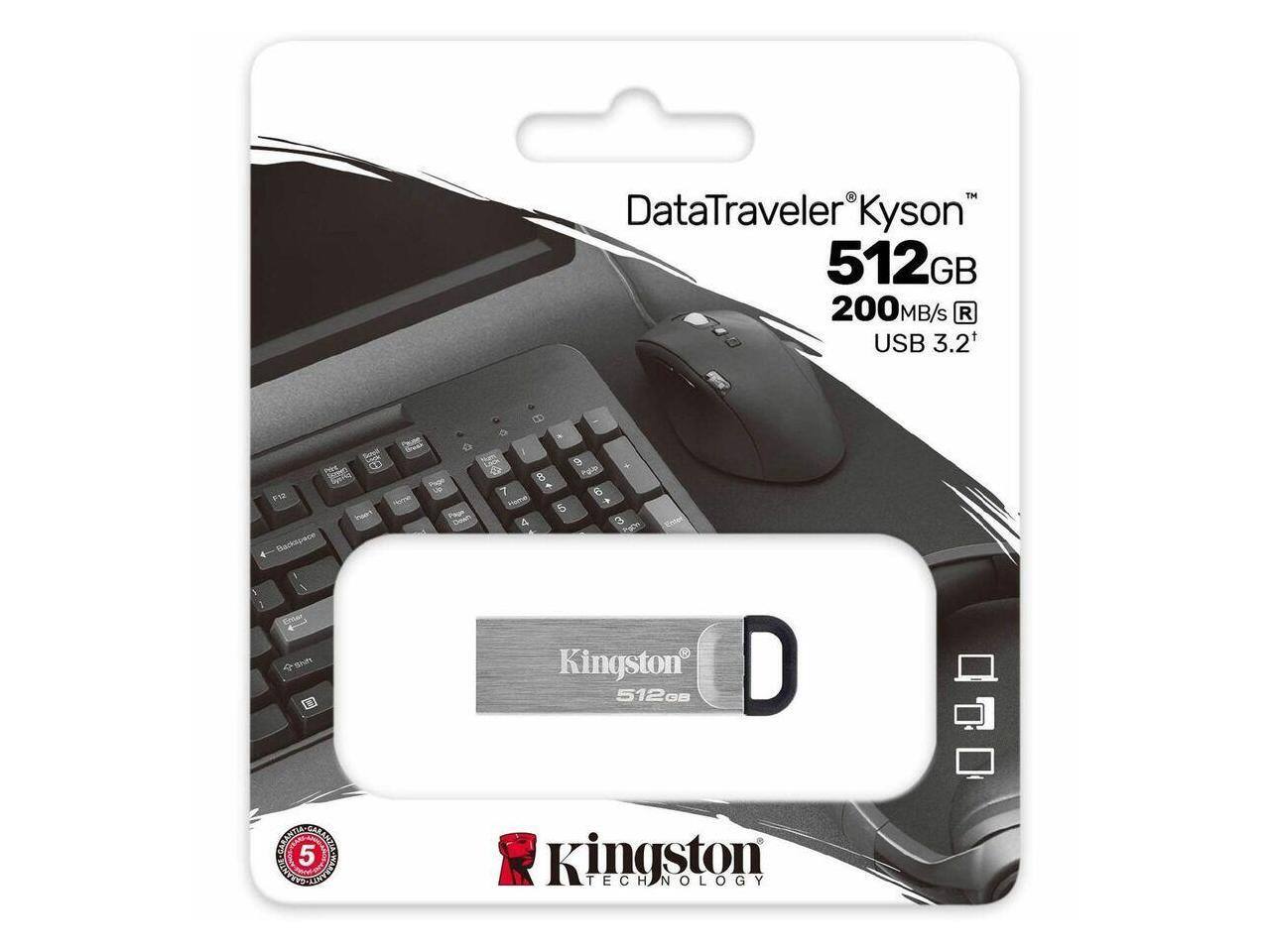 TM DataTraveler 'Kyson 512GB 200MB/S R USB 3.2 - 10 Kingston D 512GB 5 Kingston TECHNOLOGY