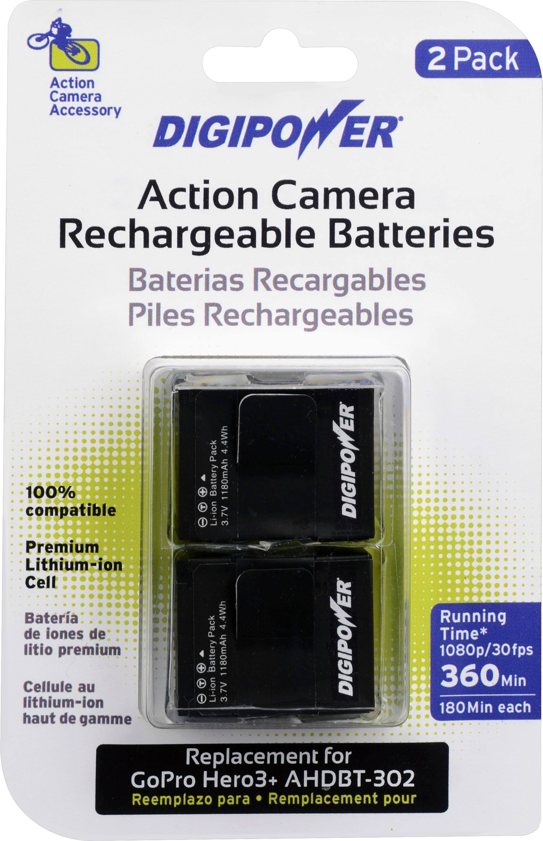 Best Buy: DIGIPOWER® Lithium-Ion Batteries (2-Pack) BP-GP302-2