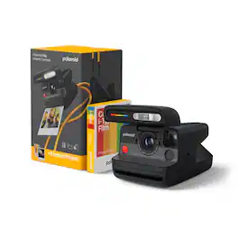 Polaroid - Flip Instant Camera + Color Film Bundle (8 Photos) - Black