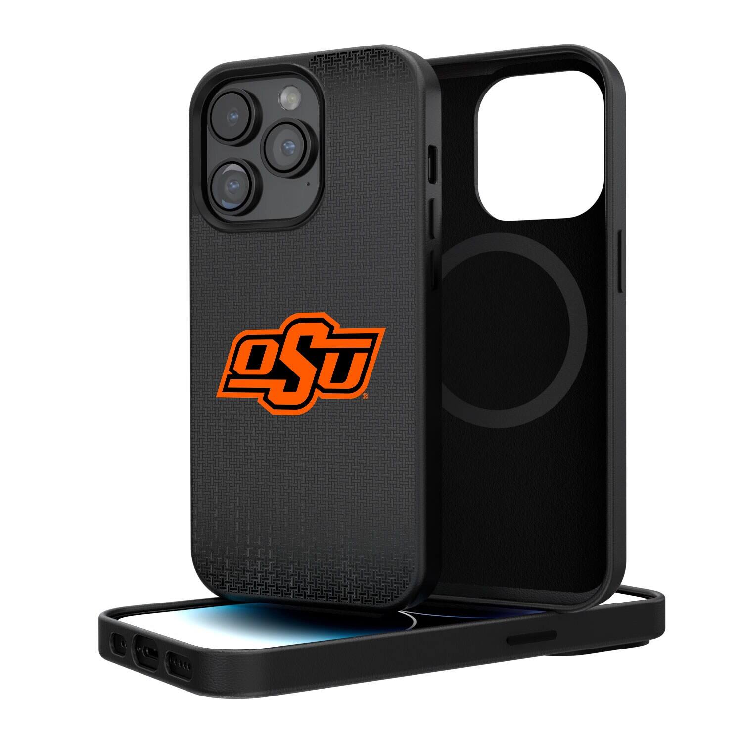 Keyscaper - NCAA - Oklahoma State Cowboys Linen Logo iPhone Magnetic Bump Case - 15 Plus - Black price history on PriceWatchPro
