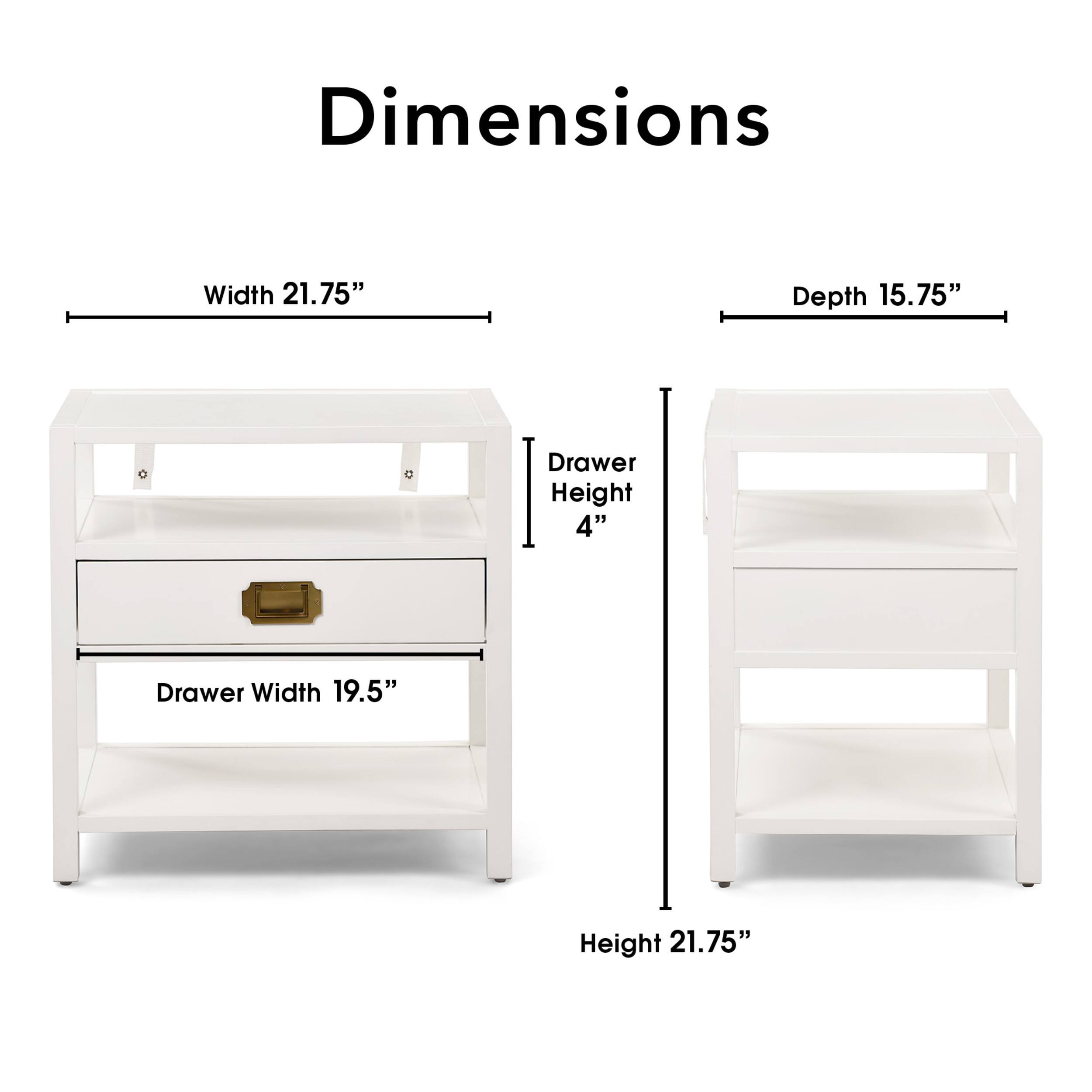 Left. Finch - Lockwood Side Table - White.