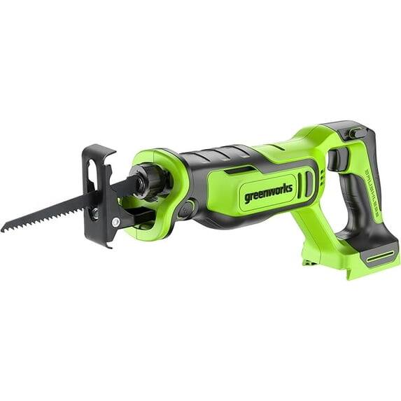 Front. Greenworks - Greenworks 24V Brushless 1" Cordless Reciprocating Saw (3,000 SPM), Compact Handsaw, Tool Only - Green.