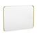 Angle. LOVMOR - Tempered Glass Rounded Rectangle Framed Wall-Mounted Bathroom Vanity Mirror - 48" x 32" - Gold.