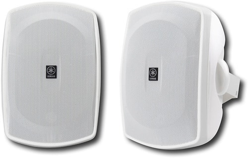 Yamaha - NS-AW390WH Natural Sound 6-1/2" 2-Way All-Weather Outdoor Speakers (Pair) - White - Front_Zoom