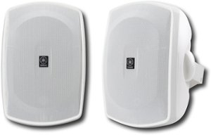 Yamaha - Natural Sound 6-1/2" 2-Way All-Weather Outdoor Speakers (Pair) - White - Front_Zoom