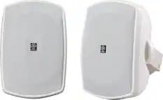 Front. Yamaha - Natural Sound 5" 2-Way All-Weather Outdoor Speakers (Pair) - White.