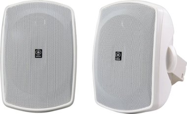 Yamaha - Natural Sound 5" 2-Way All-Weather Outdoor Speakers (Pair) - White - Front_Zoom