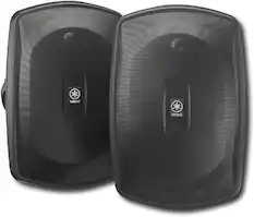 Angle. Yamaha - Natural Sound 5" 2-Way All-Weather Outdoor Speakers (Pair) - Black.