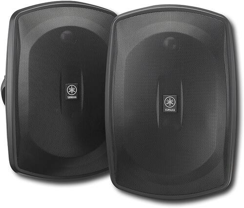 Yamaha - Natural Sound 5" 2-Way All-Weather Outdoor Speakers (Pair) - Black