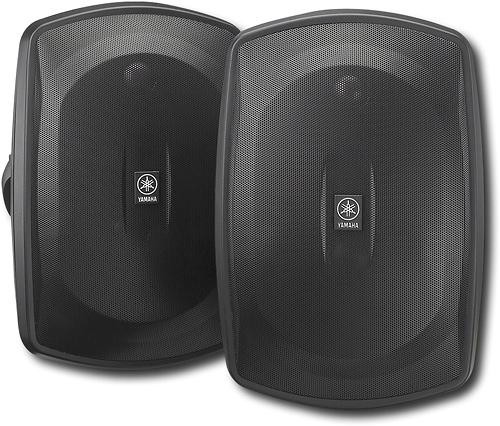 Angle View: Yamaha - Natural Sound 6-1/2" 2-Way All-Weather Outdoor Speakers (Pair) - Black