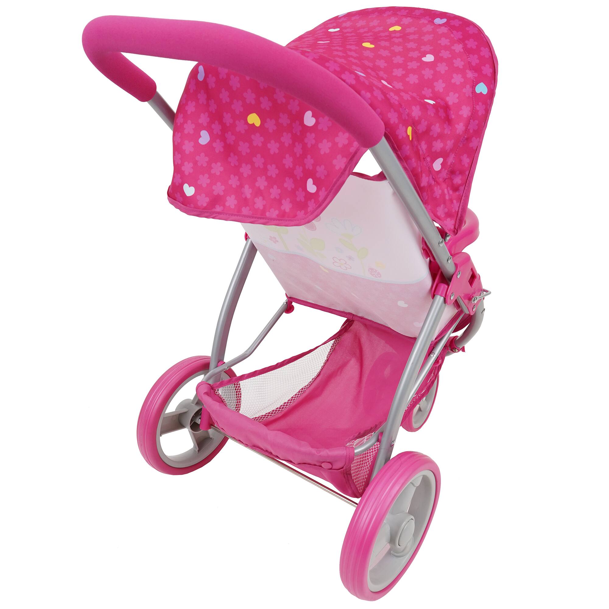 Back. 509 Crew - 509 Crew - Garden Doll Jogger Stroller W/ Safety Harness & Retractable Canopy.