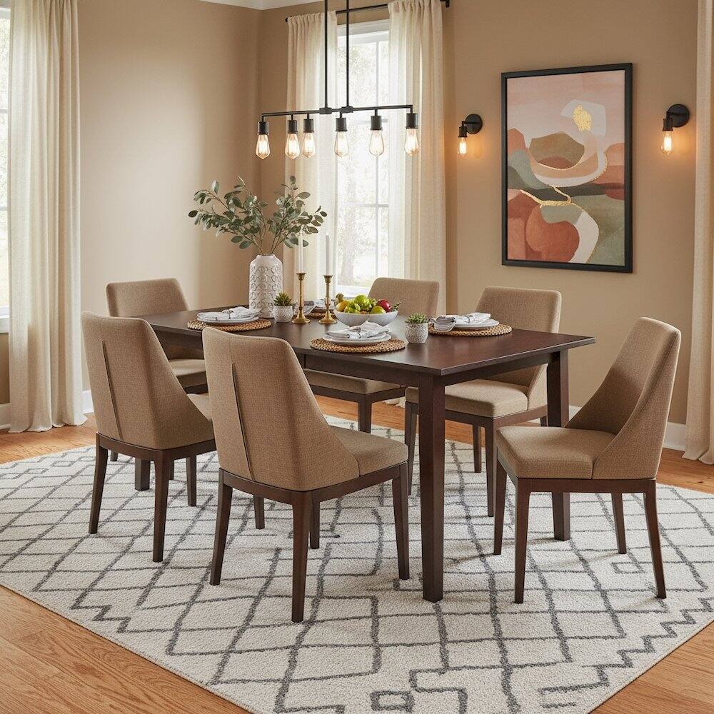 Alt View 3. FurniFact - Drop Leaf Dining Table - Walnut.
